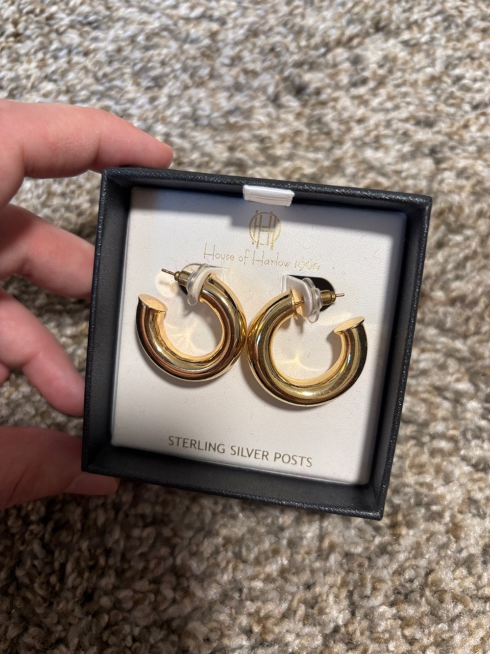 House of Harlow 1960 Chunky Gold Hoop Earrings